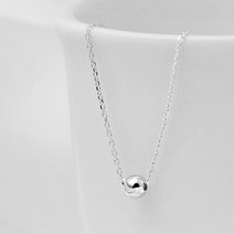 미니아트 여성용 92.5 SILVER 베이직 볼륨 볼 목걸이 4mm RS660