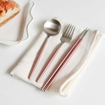 메나르 플루스실버 수저 포크 4인 세트, 핑크, 숟가락 4p + 젓가락 4p + 포크 4p