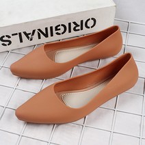 더플로우 여성용 베이직 파스텔 젤리 플랫슈즈