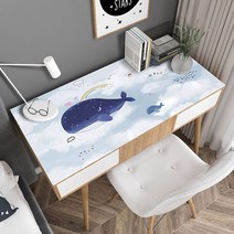 마켓에이 드림랜드 방수 테이블매트, 무지개고래, 80 x 130 cm