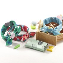 까꿍놀이터 아동용 쁘띠 사각 스카프 4종 B 세트