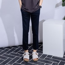 남성용 더간지 베이직 슬림핏 크롭 기본 슬랙스