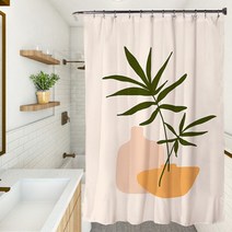 페어링 북유럽풍3 욕실 샤워 커튼 YL254 180 x 180 cm, 1개, 멀티(혼합)컬러