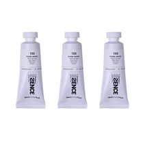 신한에쎈스 아크릴 컬러 물감 Tube B 시리즈 펄 화이트 3p, 1색, 50ml