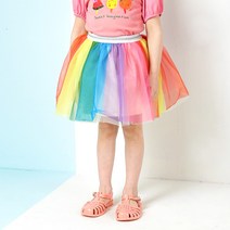 월튼키즈 여아용 블링블링 레인보우 스커트