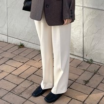 슈가펀 여성용 로투 핀턱 탄탄 슬랙스