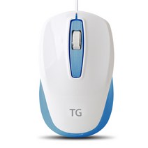 TG삼보 USB 무소음 유선 마우스 TG-M500U, 화이트블루