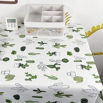 파라다이소 귀여운 선인장 패턴 프린팅 식탁보, 혼합색상, 60 x 90 cm