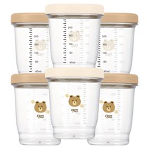 티지엠 이유식 밀폐 보관 용기 240ml x 3p 세트, 탠브라운 + 탠브라운 + 아이보리, 2세트