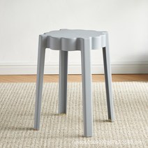 세뇨르킴 비비드 북유럽 플라스틱 거실 스툴, 그레이