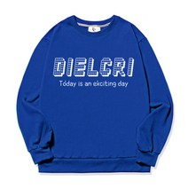 디엘크리 남성용 빅사이즈 버블타이핑 맨투맨 티셔츠