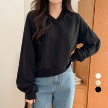 베러스윗 데일리 브이넥 무지 긴팔 맨투맨