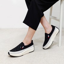 보니타 큐빅 키높이 여성슬립온