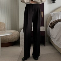 로렌하이 여성용 감각 슬랙스 팬츠 ver.투핀턱롱와이드 아담녀