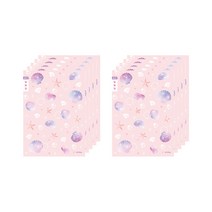 아이비스 여아용 초등3-6 알림장 좁은칸 노트 조개 10722, 혼합색상, 10개