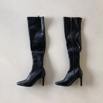 할리 슬림 니하이 롱부츠 8.5cm [블랙-225]