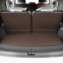 카프트 티구안 올스페이스 7인승 프리미엄 퀄팅 트렁크매트 일체형, 브라운