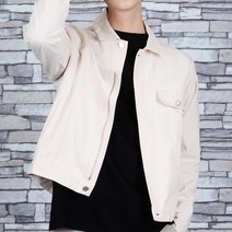 남성용 지퍼 트러커 자켓