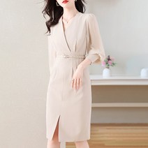 루나걸 오네스 브이 벨트 원피스