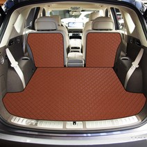 지엠지모터스 퀼팅 가죽 트렁크매트 풀세트, GV80 6인승, 브라운, 제네시스