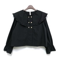 델타 프릴 블라우스