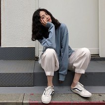 안다로미 여성용 플라워주름 티셔츠