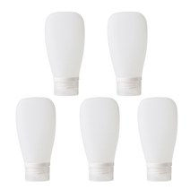 미카엘그라운드 여행 실리콘 튜브 용기 90ml, 투명, 5개