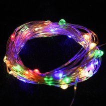파티해 LED 100P 와이어 건전지 방수케이스 전구, 칼라, 1개