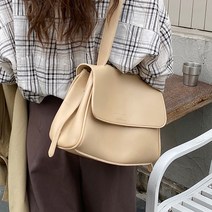 히즈플랜 여성용 빅사이즈 가죽 숄더백