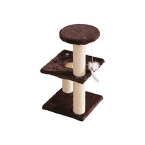 모어펫 3단 사이잘삼 미니 캣타워, 브라운, 1개