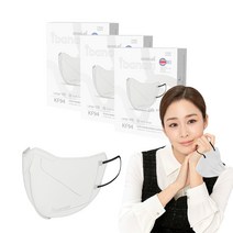 아이바나리 에어 황사 방역용 마스크 대형 KF94, SOFT GRAY, 3개, 10개입