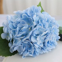 미스모네 리얼 터치 수국 꽃 가지 조화, 블루