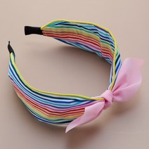 핸날 여아용 쿨 레인보우 반다나머리띠