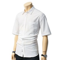 블루포스 남성용 더비른 세미루즈핏 반팔 남방 캐주얼 무지 셔츠
