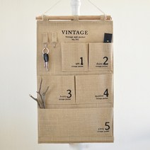 빈티지 벽걸이 수납 5포켓 YT_RA683, 숫자 고리