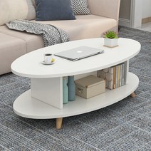 2단수납형 거실 사이드 좌식 테이블, 화이트