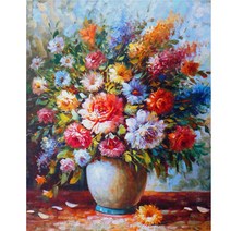 알로데 모란 꽃 식물 화병 DIY 보석십자수 스퀘어 40 x 50 cm, 10, 1개