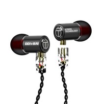 티알엔 1DD 1BA 인이어 유선이어폰 3.5mm, 있음, 블랙