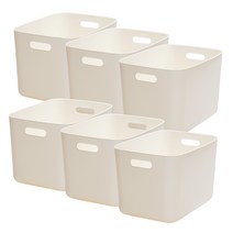 보노하우스 로코스 수납정리함 L, 크림, 6개