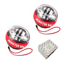 몬스터볼 손목운동 자이로 파워볼 2p, 레드