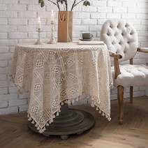 무드감성 식탁보 테이블보 TB004, 아이보리, 140 x 200 cm