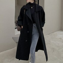 패션풀 여성용 덤블 털 롱 코트 28927