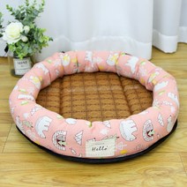따니네 반려동물 원형 여름 돗자리 쿨방석 CYW015, 북극곰 핑크