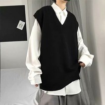 남성용 블랙101 세르볼로 캐쥬얼 브이넥 오버핏 베스트 FC-2319211