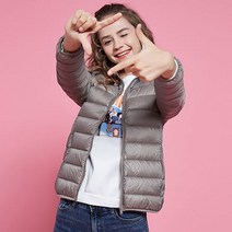 마켓A 여성용 빅사이즈 후드 경량패딩