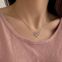 수다쿠 여성용 백진주 LOVE 목걸이 컬렉션 X857