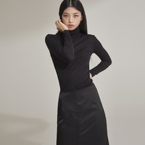 미쏘 여성용 베이직 목폴라 티셔츠
