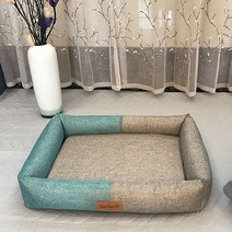 딩동펫 반려동물 배색 블라썸 쿠션, 민트