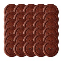 스마일 자작나무 단추 18mm, 연밤, 30개