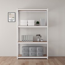 홈던트 하우스 철제 스탠드선반 4단 1200 x 400 x 1950 mm, 화이트
